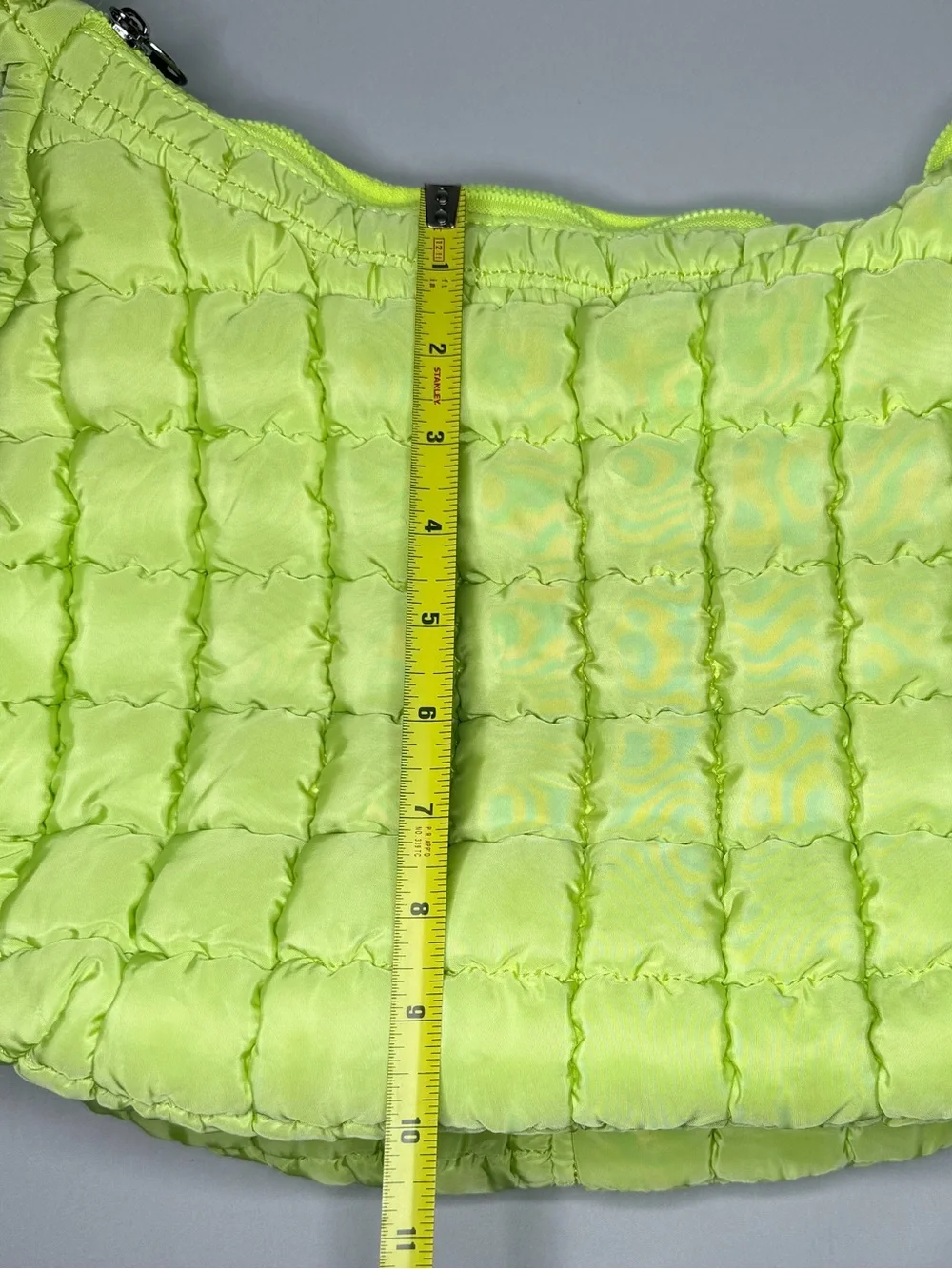 Neon Lime Quilted Ruched-Handle Crossbody Bag - Picture 4 of 4
